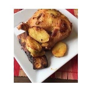 Pollo asado & boniato frito